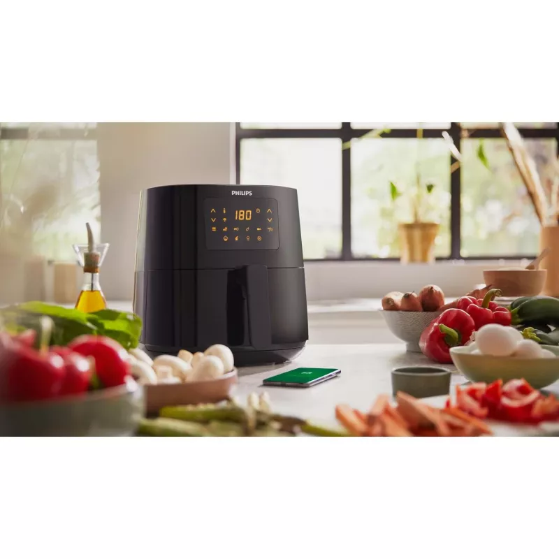 Philips 5000 sērija HD9255/30 fritieris Viena 4,1 L Brīvi stāvoša 1400 W Karstā gaisa fritieris Zelts, Balts