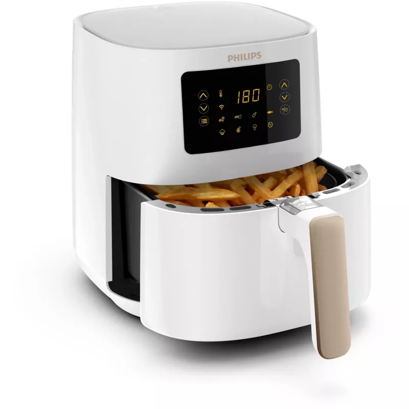 Philips 5000 sērija HD9255/30 fritieris Viena 4,1 L Brīvi stāvoša 1400 W Karstā gaisa fritieris Zelts, Balts