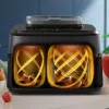 Karstā gaisa fritieris Philips 5000 sērija NA551/00 — 9 L ietilpība, 2300 W, skārienvadība, LED displejs, melns/sudrabains