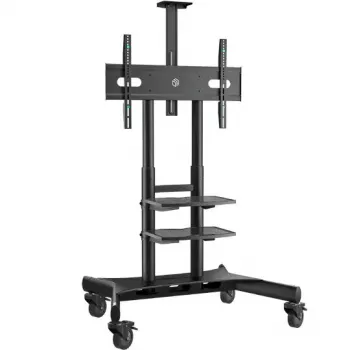 TV statīvs uz grīdas ONKRON TS1881-B 50 collu–86 collu ekrāniem, 105,9 kg ietilpība, VESA 200x200–800x500, augstums 1350–1650 mm, melns
