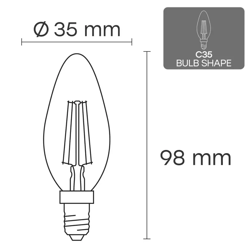 LED spuldze VISIONAL VS-B-6, 6 W jaudas patēriņš, 840 lm gaismas plūsma
