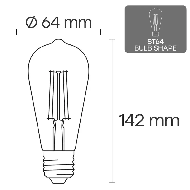 LED spuldze VISIONAL VS-B-18 12W 1380 lm 3000K