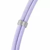 Intenso USB-C uzlādes štrope telefona kaklarotas kabelis 60 W ātrā uzlāde regulējams garums 1,65 m neilons violeta
