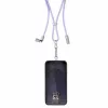 Intenso USB-C uzlādes štrope telefona kaklarotas kabelis 60 W ātrā uzlāde regulējams garums 1,65 m neilons violeta