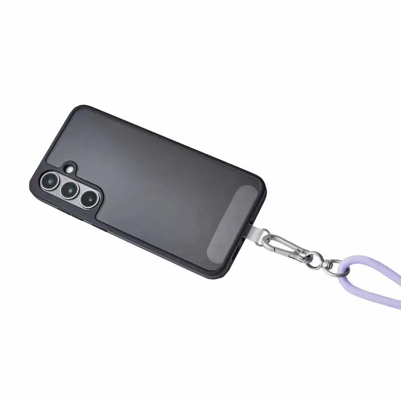 Intenso USB-C uzlādes štrope telefona kaklarotas kabelis 60 W ātrā uzlāde regulējams garums 1,65 m neilons violeta