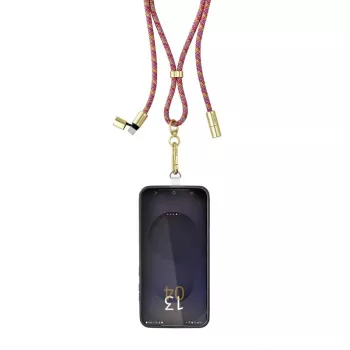Intenso USB-C uzlādes auklas telefona kaklarotas kabelis 60W ātrā uzlāde regulējams garums 1,65m neilons daudzkrāsains
