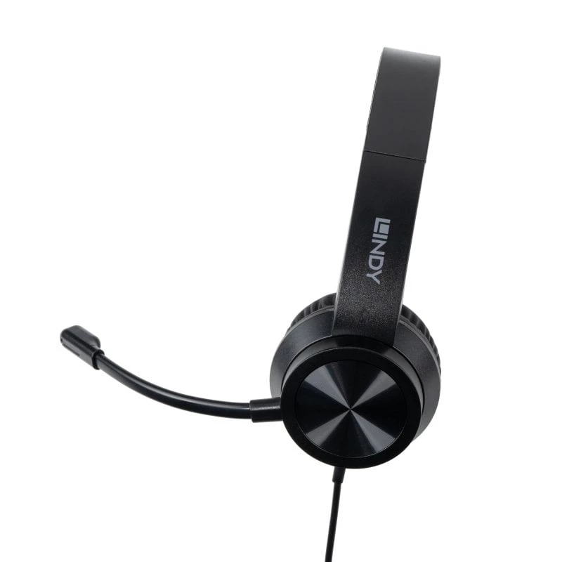 Headset Lindy USB-C Office Headset Vadu 20-20000 Hz 1.95m Melns