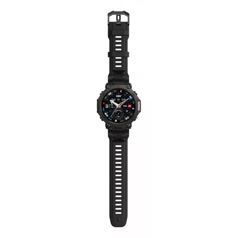 Amazfit T-Rex 3 Pro 3.81 cm (1.5 collas) AMOLED 48 mm digitāls 480 x 480 pikseļi skārienjūtīgs melns Wi-Fi GPS (satelīta)