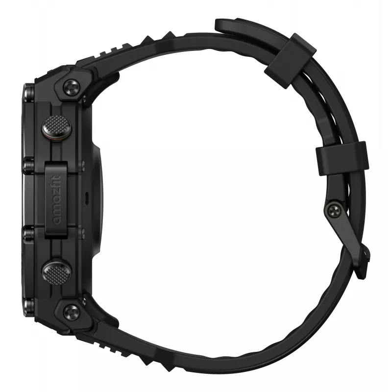 Amazfit T-Rex 3 Pro 3.81 cm (1.5 collas) AMOLED 48 mm digitāls 480 x 480 pikseļi skārienjūtīgs melns Wi-Fi GPS (satelīta)