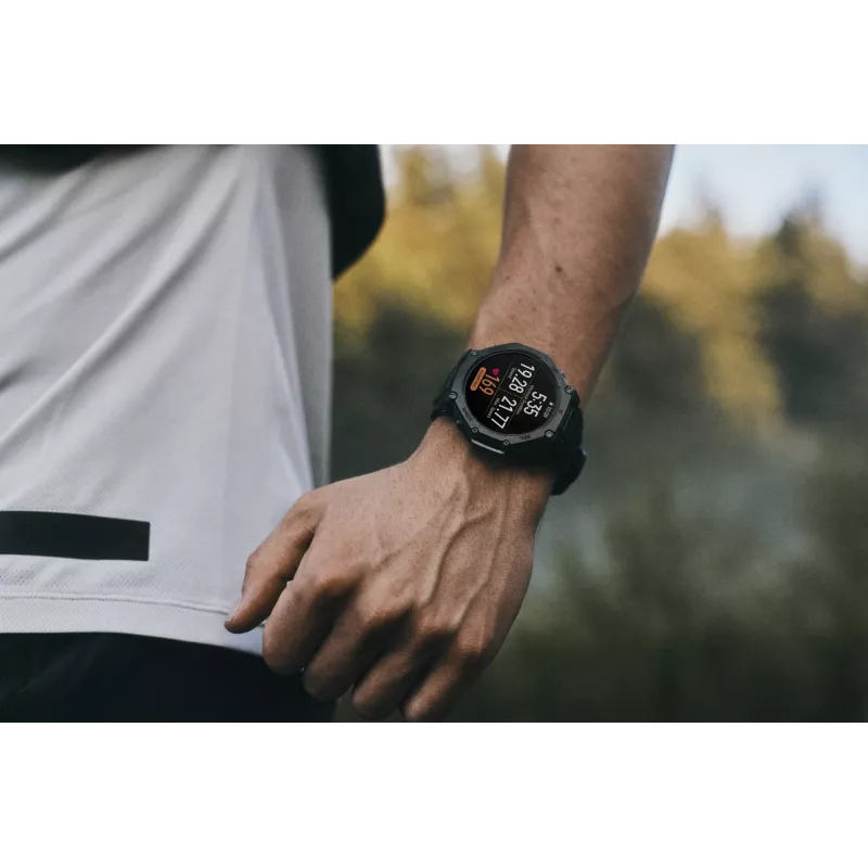Amazfit T-Rex 3 Pro 3.81 cm (1.5 collas) AMOLED 48 mm digitāls 480 x 480 pikseļi skārienjūtīgs melns Wi-Fi GPS (satelīta)