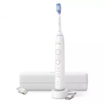 Sonic zobu birste Philips Series 7100 HX7420/01 — 62 000 kustību/min, 4 režīmi, spiediena sensors, Bluetooth, atkārtoti uzlādējama (balta)