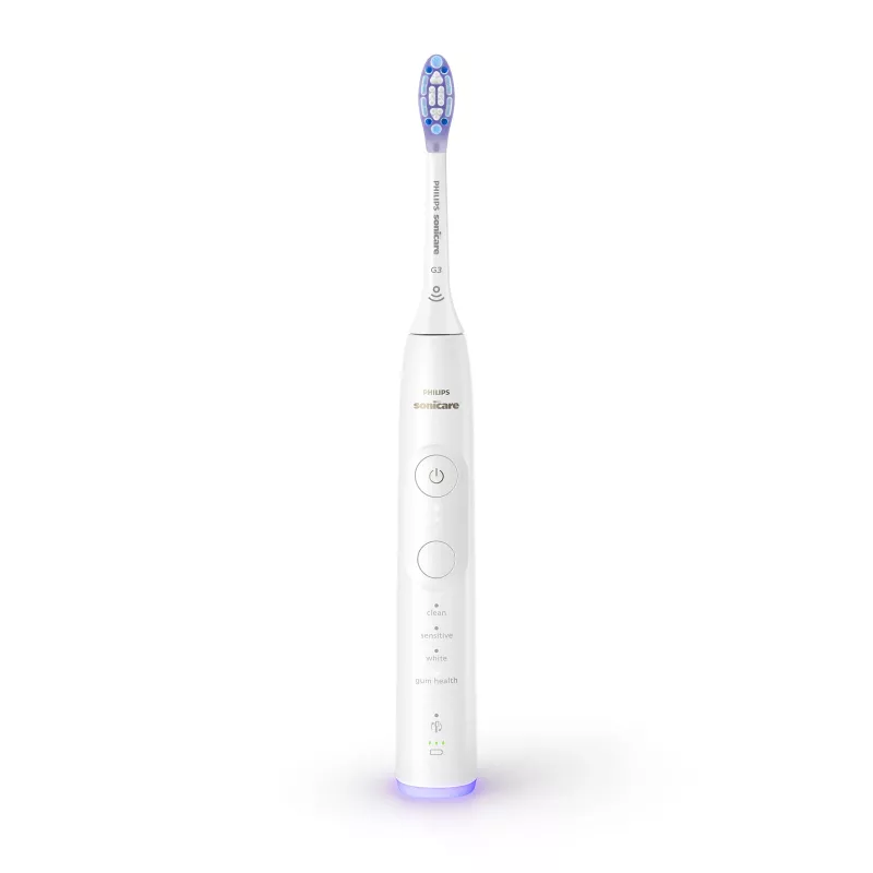 Sonic zobu birste Philips Series 7100 HX7420/01 — 62 000 kustību/min, 4 režīmi, spiediena sensors, Bluetooth, atkārtoti uzlādējama (balta)