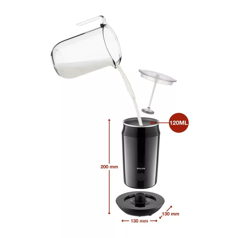 Automātiskais piena putotājs Philips CA6500/63 Melns 0,12 L 500 W