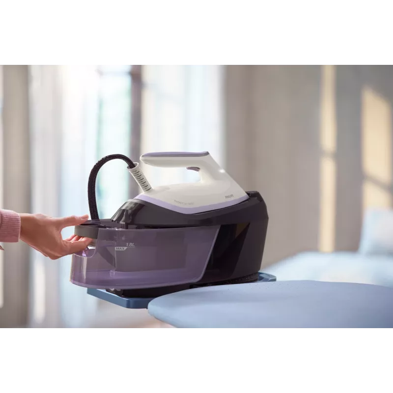 Tvaika gludināšanas stacija Philips PSG6024/30 — 2400 W, 500 g/min tvaika pastiprinājums, 1,8 L tvertne, SteamGlide Plus zole