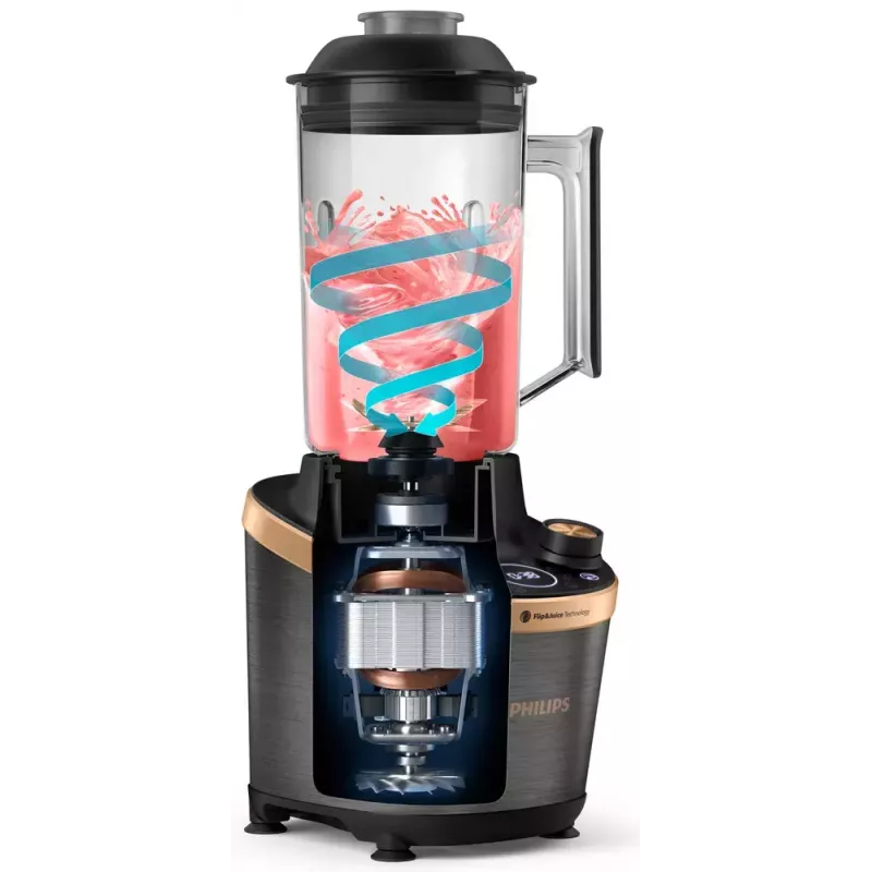 Virtuves blenderis Philips Flip&Juice™ HR3770/10 Black Copper