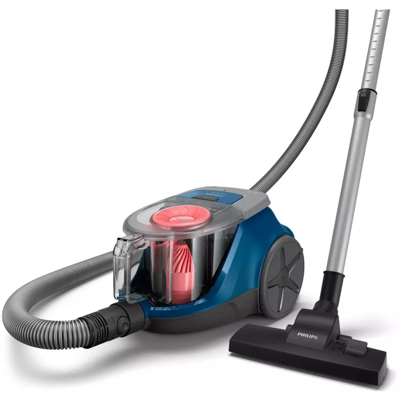 Cilindriskais putekļsūcējs Philips 2000 series XB2123/09 — 850 W, 1,3 L cikloniskais, paklājiem un cietajām grīdām