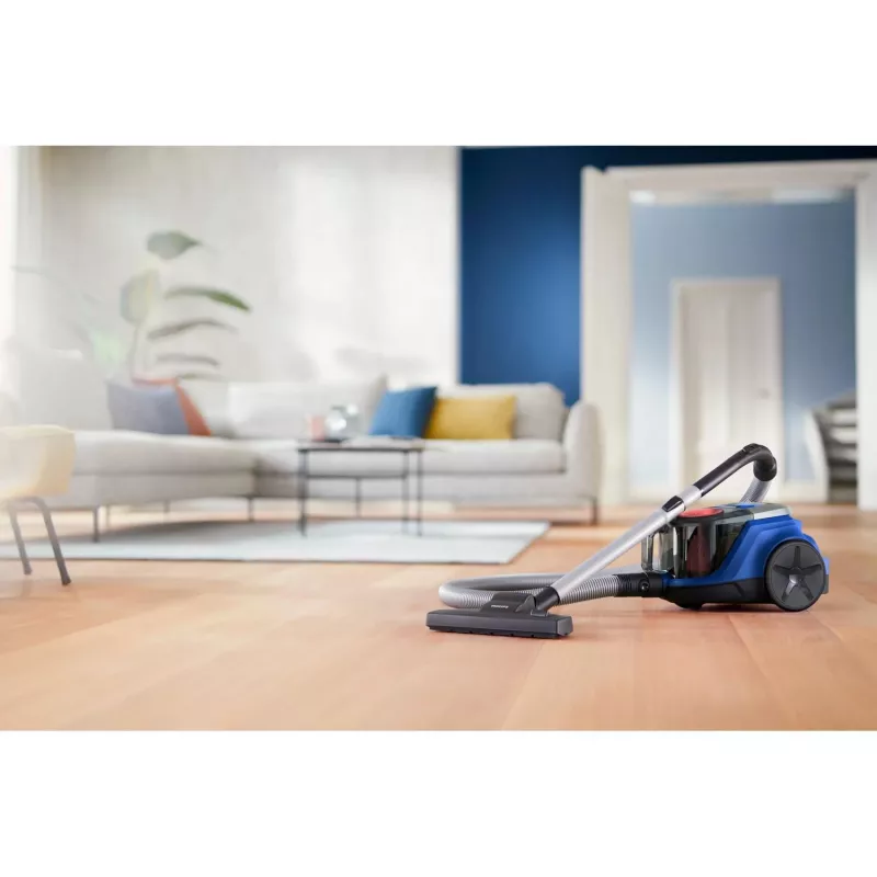 Cilindriskais putekļsūcējs Philips 2000 series XB2123/09 — 850 W, 1,3 L cikloniskais, paklājiem un cietajām grīdām