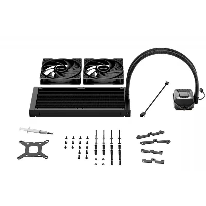 Universāls šķidruma dzesētājs be quiet! PURE LOOP 3 — 140 mm ventilators, melns, atbalsta LGA 1150/1151/1155/1200/1700 un AM4/AM5