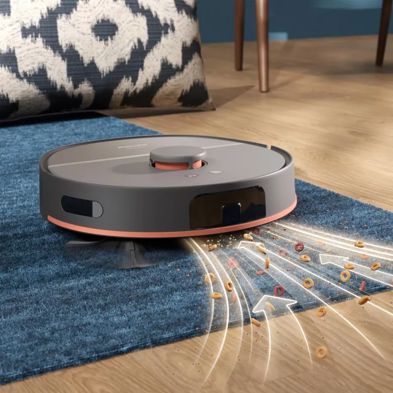 Robotputekļsūcējs Philips XU5000/10 — 0,26 L putekļu maiss, Li‑Ion 4800 mAh, 200 min darbības laiks