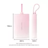 Power Bank Vention 10000mAh (USB-C, Lightning, USB-A) 22.5W LED displejs Rozā