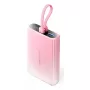 Power Bank Vention 10000mAh (USB-C, Lightning, USB-A) 22.5W LED displejs Rozā