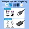 Vention 2 portu USB ārējā skaņas karte 0,15 m, melna, 2.1 kanāli, 16 biti