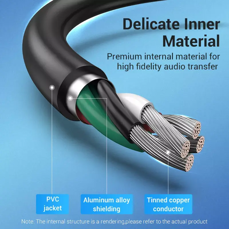 Vention 2 portu USB ārējā skaņas karte 0,15 m, melna, 2.1 kanāli, 16 biti