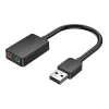 Vention 2 portu USB ārējā skaņas karte 0,15 m, melna, 2.1 kanāli, 16 biti
