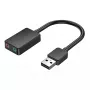 Vention 2 portu USB ārējā skaņas karte 0,15 m, melna, 2.1 kanāli, 16 biti