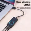 Vention USB 2.0 ārējais stereo skaņas adapteris ar skaļuma regulēšanu 0,15 m melns ABS