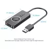 Vention USB 2.0 ārējais stereo skaņas adapteris ar skaļuma regulēšanu 0,15 m melns ABS