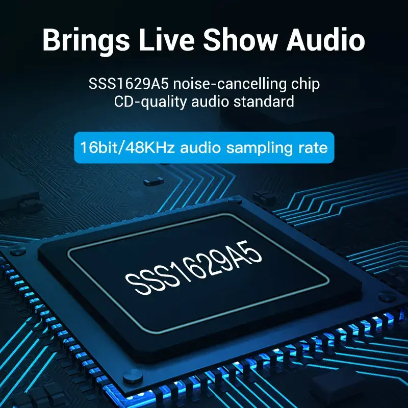 Vention USB 2.0 ārējais stereo skaņas adapteris ar skaļuma regulēšanu 0,15 m melns ABS