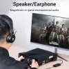 Vention USB 2.0 ārējais stereo skaņas adapteris ar skaļuma regulēšanu 0,15 m melns ABS