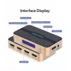 HDMI sadalītājs Vention 1 ieeja 4 izejas 4K@30Hz zelta alumīnija sakausējums