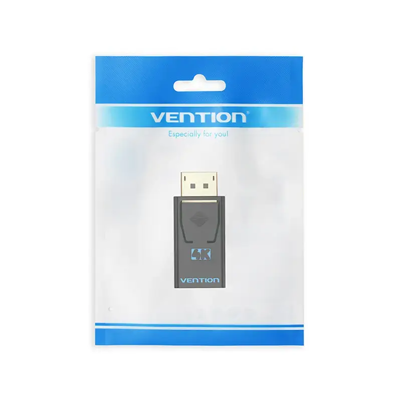 Vention DisplayPort vīrišķais uz HDMI sievišķo adapteris melns DP HDMI zelta pārklājums