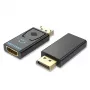 Vention DisplayPort vīrišķais uz HDMI sievišķo adapteris melns DP HDMI zelta pārklājums