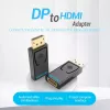 DisplayPort–HDMI adapteris Vention HBKB0 — DP spraudnis uz HDMI ligzdu, melns, ar zeltītiem kontaktiem