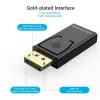 DisplayPort–HDMI adapteris Vention HBKB0 — DP spraudnis uz HDMI ligzdu, melns, ar zeltītiem kontaktiem