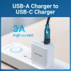 USB Adapter Vention CDWB0 USB 2.0 tēviņa savienotājs uz USB-C sievišķo savienotāju, melns PVC