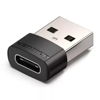 USB Adapter Vention CDWB0 USB 2.0 tēviņa savienotājs uz USB-C sievišķo savienotāju, melns PVC