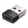 USB Adapter Vention CDWB0 USB 2.0 tēviņa savienotājs uz USB-C sievišķo savienotāju, melns PVC