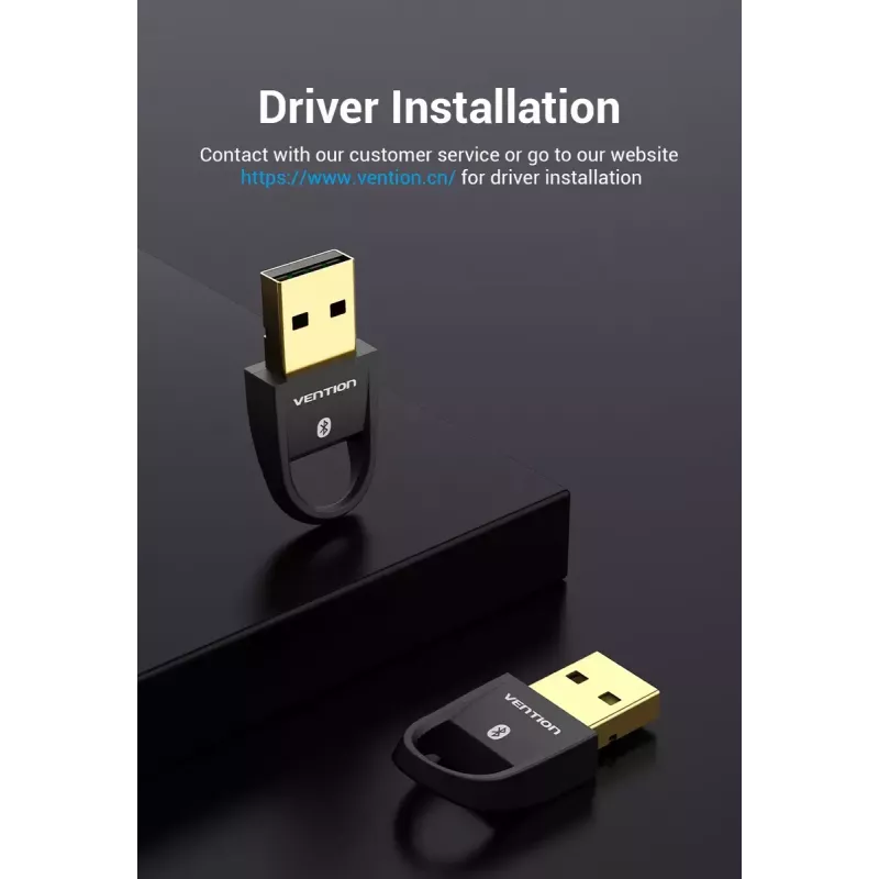 USB Bluetooth 5.0 adapteris Vention CDSB0 melns