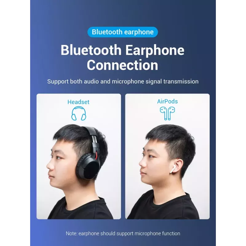 USB Bluetooth 5.0 adapteris Vention CDSW0 vadu savienojamība