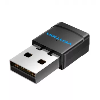Vention USB Wi-Fi divjoslu adapteris 2.4G/5G melns bezvadu USB 433 Mbit/s