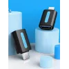 Vention USB-C uz USB 3.0 OTG adapteris CDUB0 — USB-C vīrišķais savienotājs uz USB-A sievišķo savienotāju, melns PVC, niķelēti kontakti