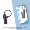 USB 2.0 centrmezgls Vention 3 portu ar 100M Ethernet adapteri, USB 2.0 resursdators, 4 porti, melns