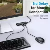 USB 2.0 centrmezgls Vention 3 portu ar 100M Ethernet adapteri, USB 2.0 resursdators, 4 porti, melns
