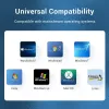 USB 2.0 centrmezgls Vention 3 portu ar 100M Ethernet adapteri, USB 2.0 resursdators, 4 porti, melns
