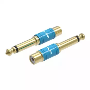 Audio adapteris Vention VDD-C03 — 6,5 mm (vīrišķais) uz RCA (sievišķais), zeltīti kontakti, zils