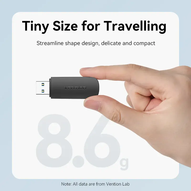 Vention 2-in-1 USB 3.2 Gen 1 (USB 3.0) karšu lasītājs — SD un MicroSD, melns, kompakts